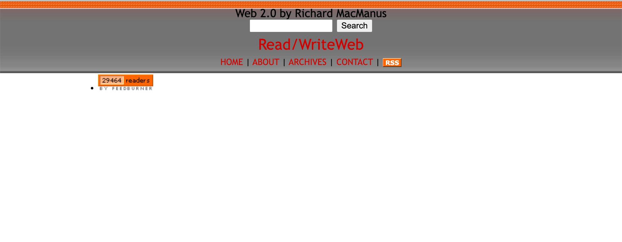 Wayback version of RWW from September 2005
